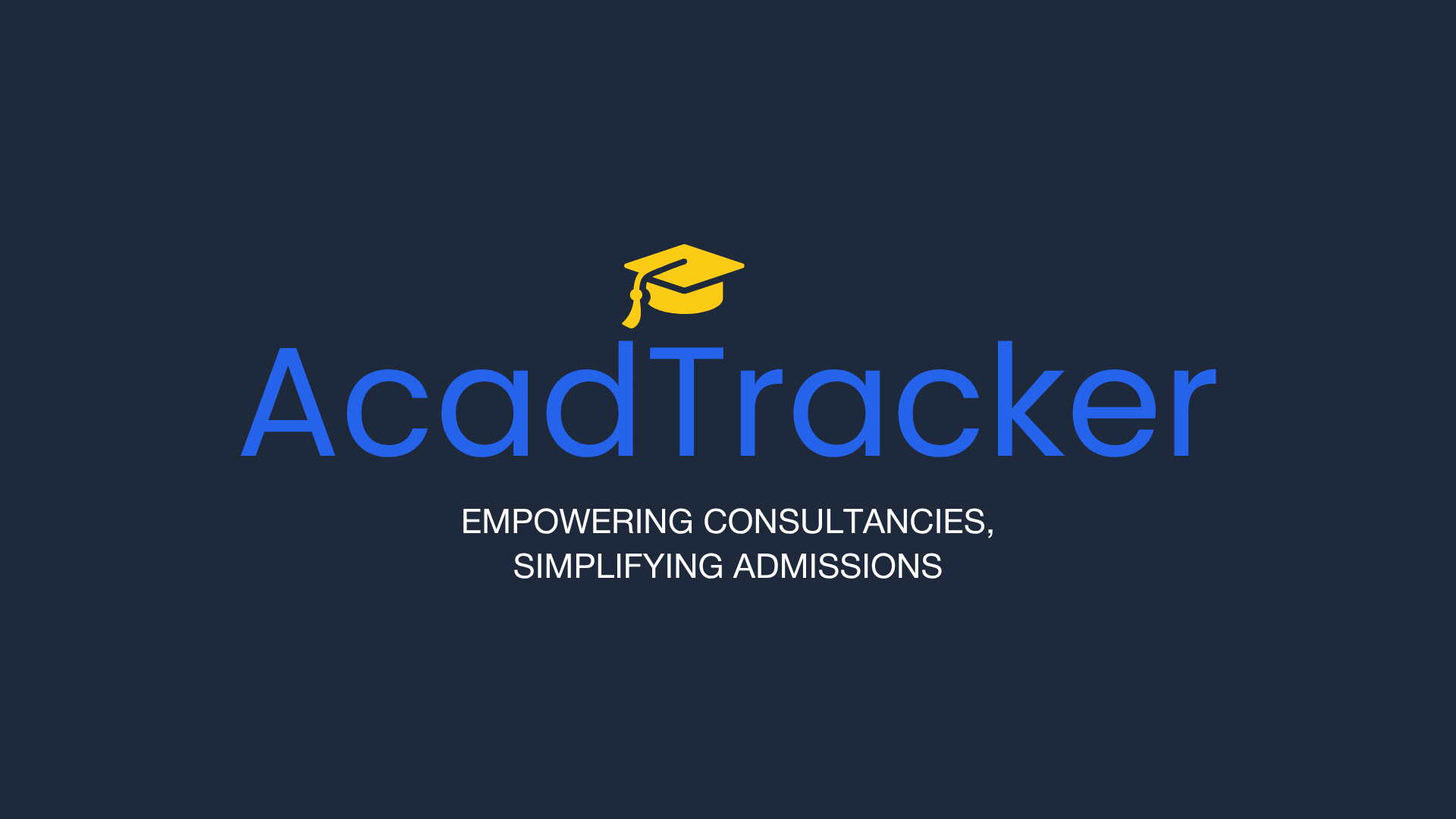 AcadTracker: empowering consultancies, simplifying admissions